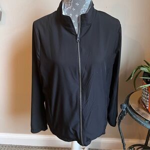 Peach Athleisure Black and White Reversible Packable Jacket Sz Medium